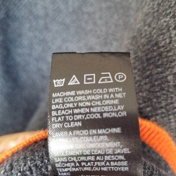 AFAIK Cotton Sweater Crew Neck Long Sleeves Dark Gray Orange Thermal Size XXL - Picture 7 of 8